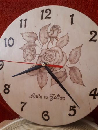 Rózsás falióra - Rózsacsokor szerelmemnek