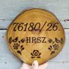 Házszámtábla - Hrsz tábla kézzel gravírozva
