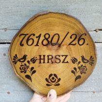 Házszámtábla - Hrsz tábla kézzel gravírozva