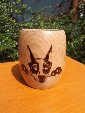 Dobermann kutyás egyedi tolltartó
